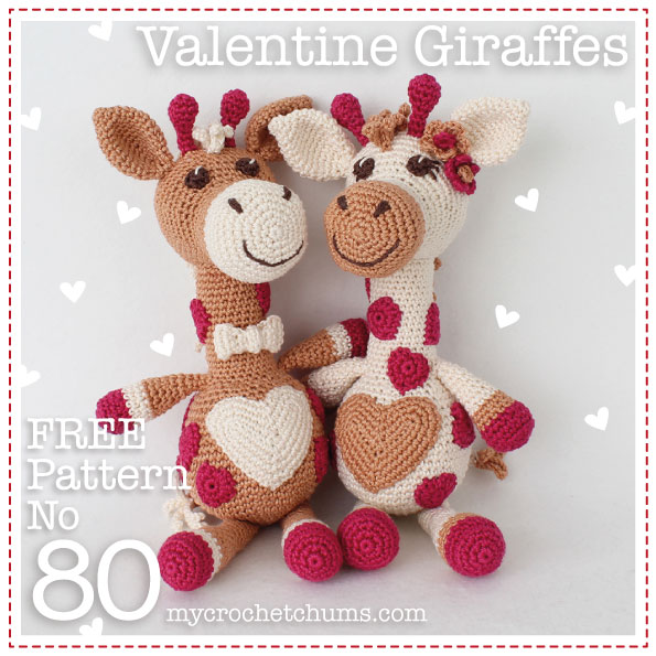 Picture of Crochet Valentine Giraffes