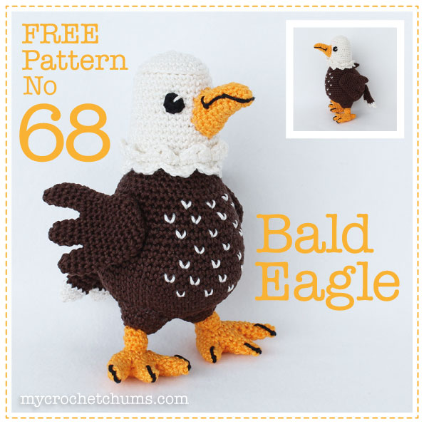 cover picture for number 68  Bald Eagle crochet Pattern