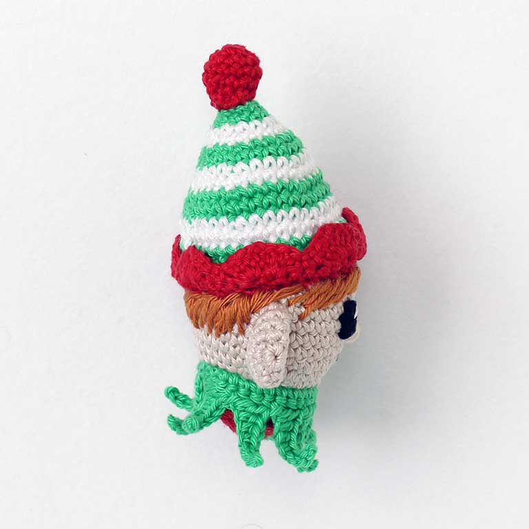 Picture of Crochet Elf Head - right side