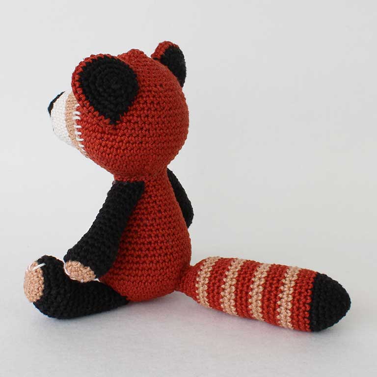Crochet Red Panda - Back Left View
