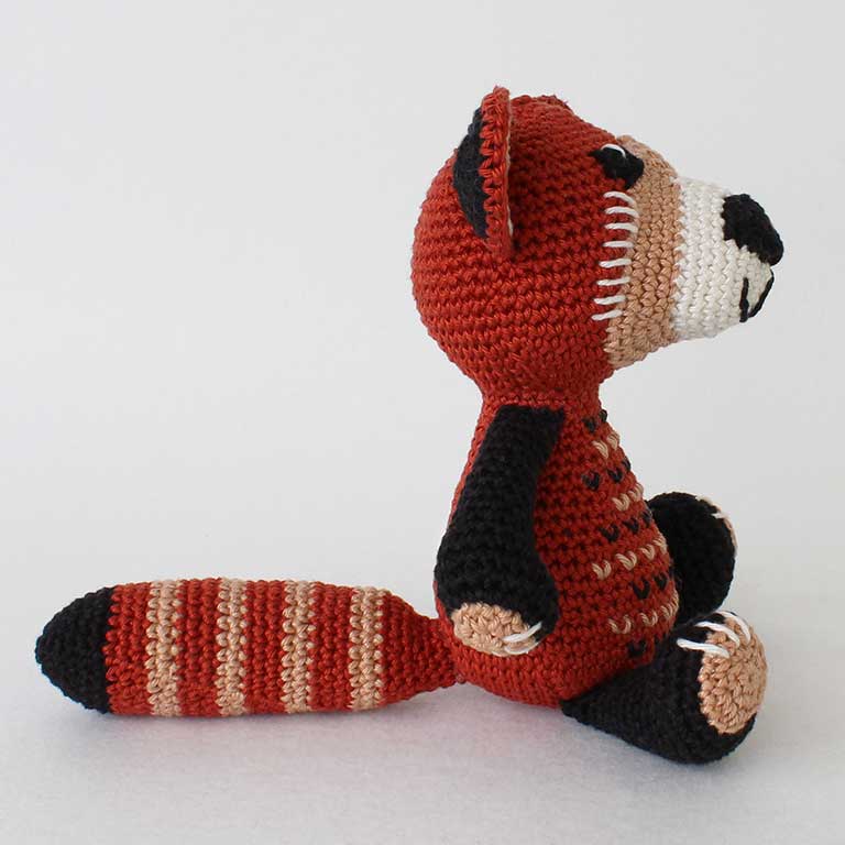 Crochet Red Panda -Right Side View