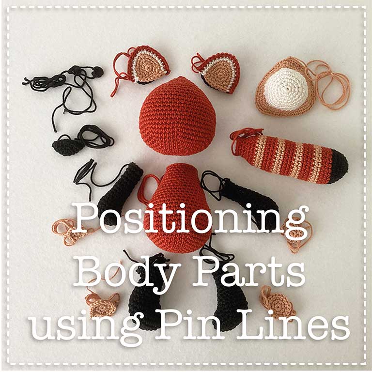Picture for positioning body parts using pin lines tutorial