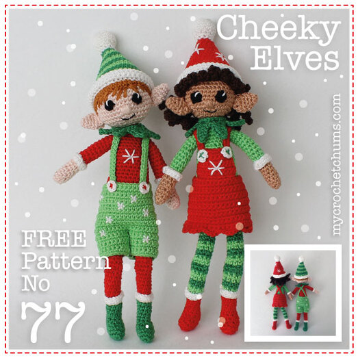 Cover picture for amigurumi crochet christmas elves pattern