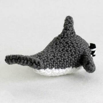 Picture of crochet baby dolphin - back right view