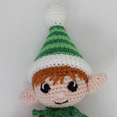 Picture of crochet Boy Elf head
