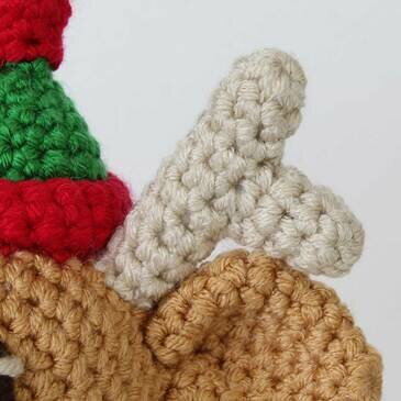 Picture of crochet reindeer antler