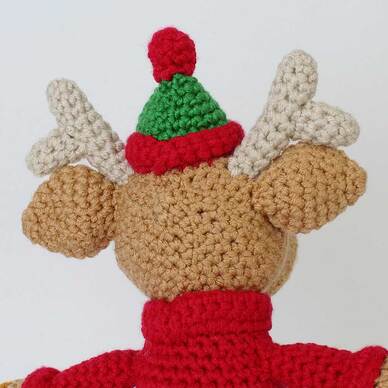 Picture of crochet reindeer back of head