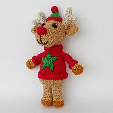 Picture of Crochet Reindeer front left side