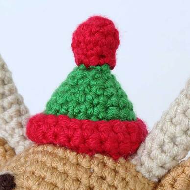 Picture of Crochet Reindeer hat