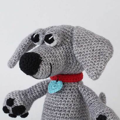 Picture of crochet Dog's face