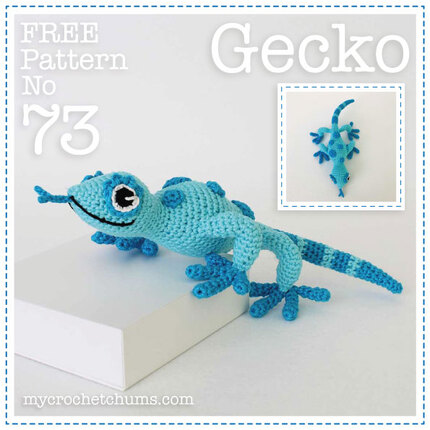 Picture of free amigurumi crochet gecko pattern
