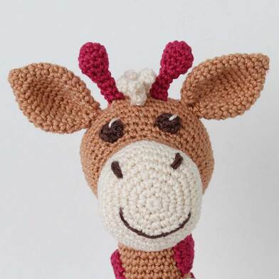Picture of crochet boy giraffe head