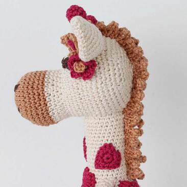 Picture of crochet girl giraffe mane