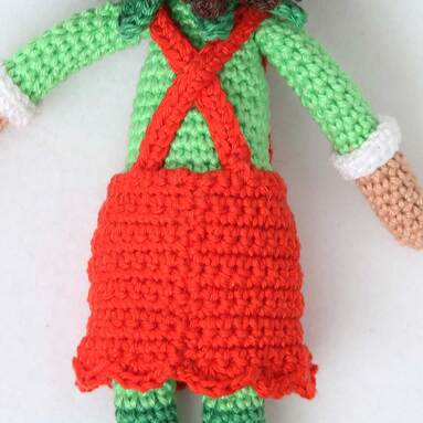 Picture of Girl Elf pinafore from back