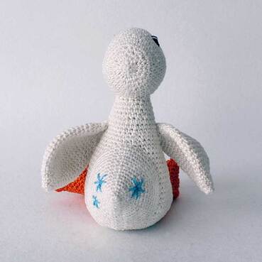 Picture of back of Crochet Goose