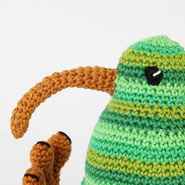 Picture of Crochet Kiwi Beak - side view