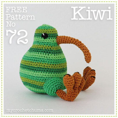 Cover picture for free crochet Kiwi pattern