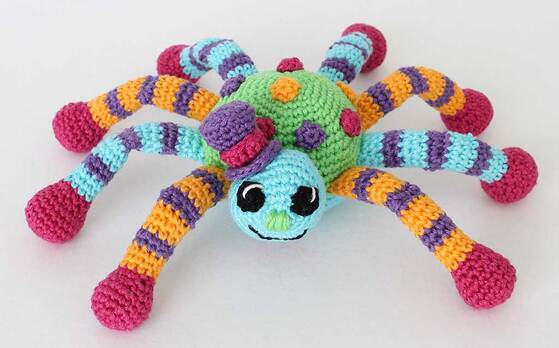 Picture of front view of Crochet Spider