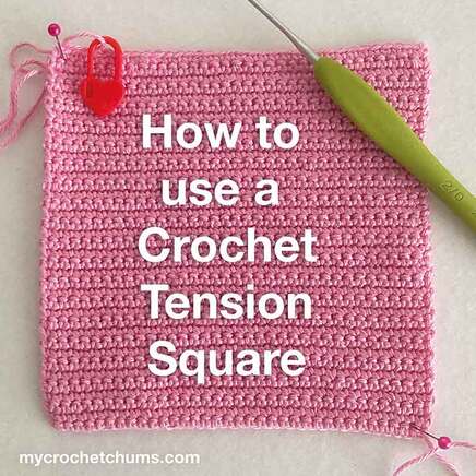 Picture of a crochet tension square/swatch