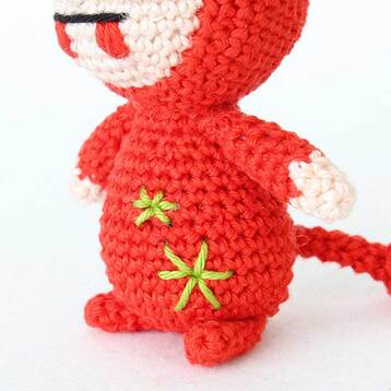 Picture of Crochet Devil embroidered detail