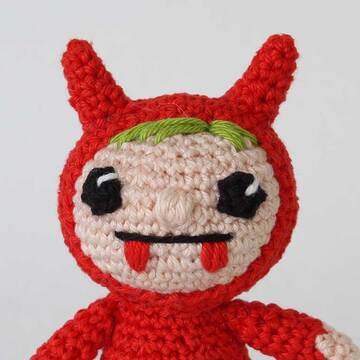 Picture of Crochet Devil - face detail