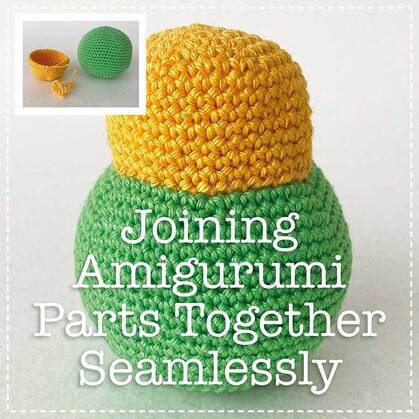 Picture of two amigurumi parts joined 