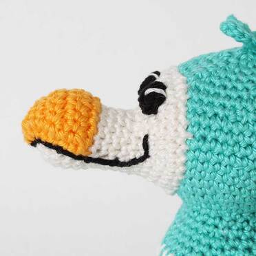 Picture of Nose & Face of Crochet Dodo