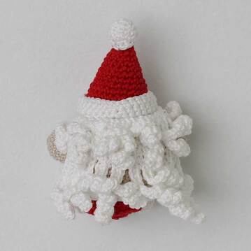 Picture of back of crochet Santa's head