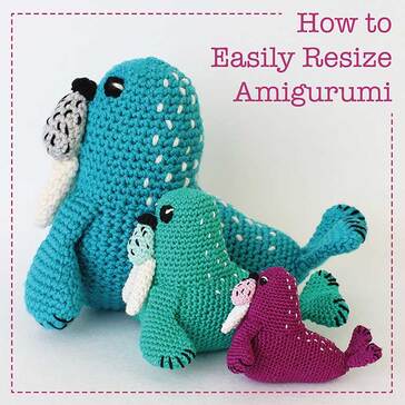 Picture for resizing an amigurumi tutorial