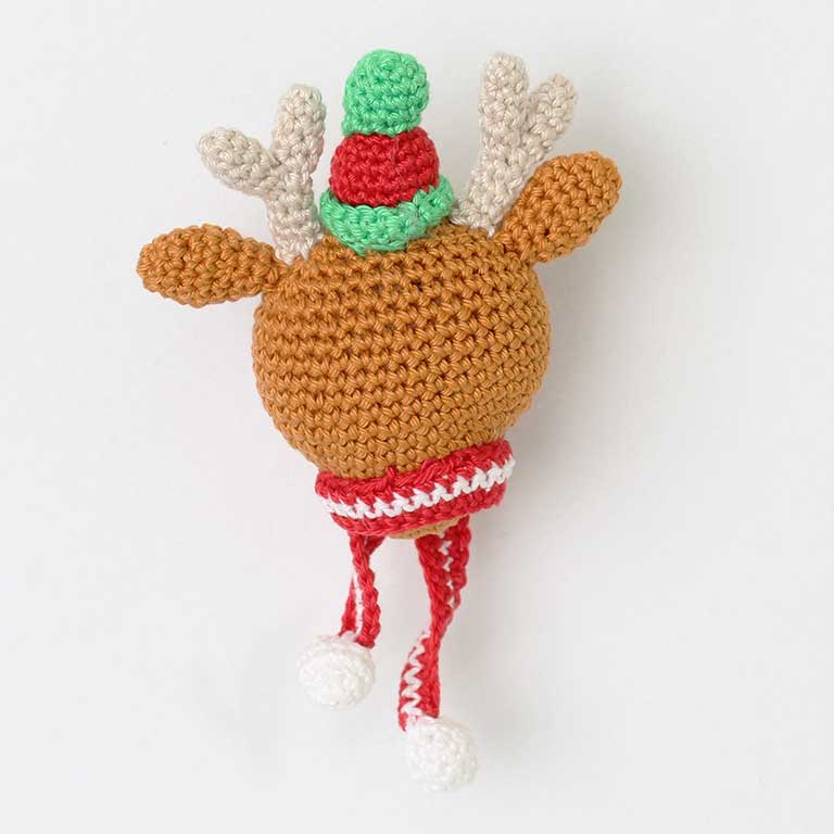 Picture of crochet reindeer head - back view