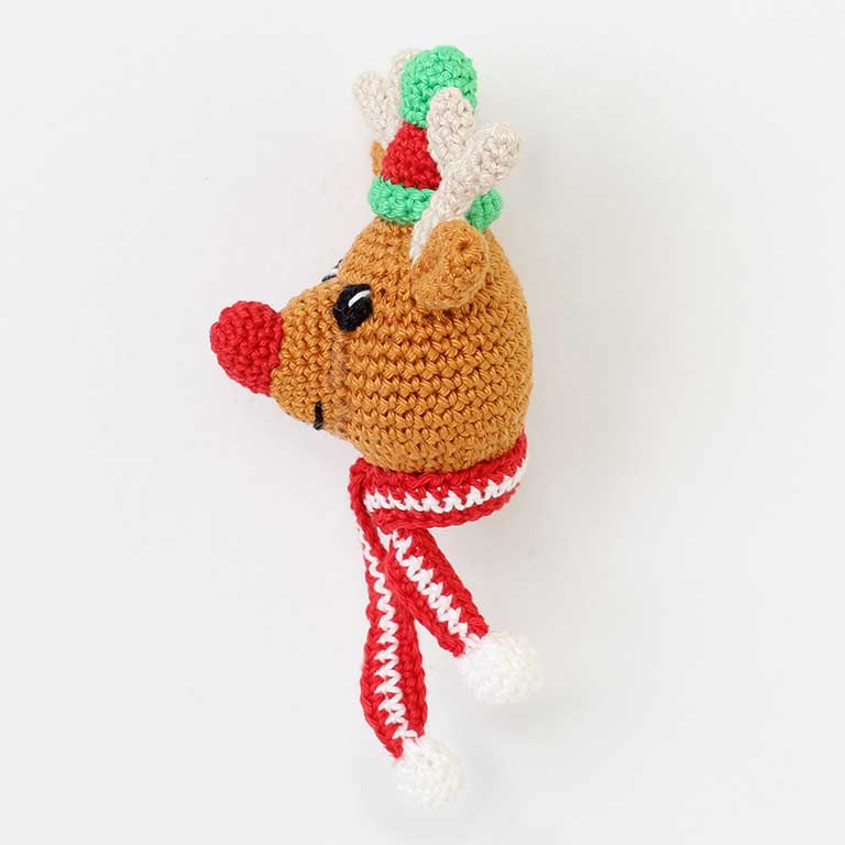 Picture of crochet reindeer head - left side