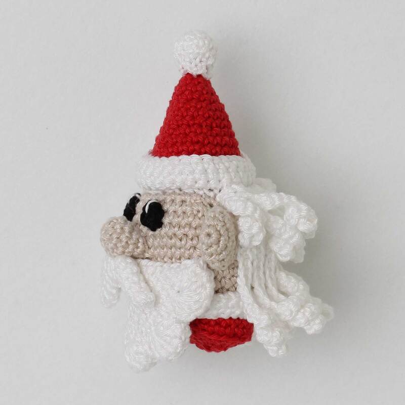 Picture of crochet Santa head - left side