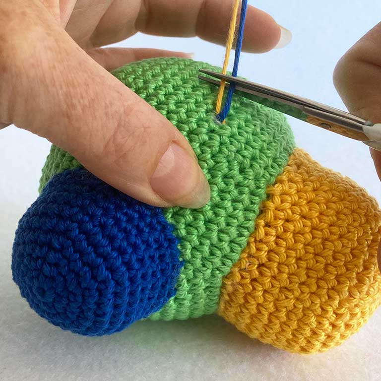How to secure and hide Amigurumi Crochet Yarn Tails - mycrochetchums